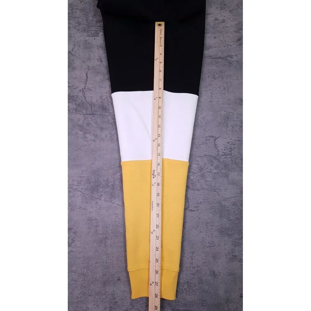 POLO Ralph Lauren Colorblock Logo Jogger Pants Mens Size SMALL Black Yellow‎